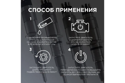 Промывка инжектора WOG бензинового двигателя безразборным методом, 800 мл