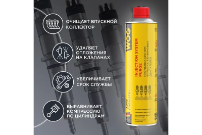 Промывка инжектора WOG бензинового двигателя безразборным методом, 800 мл