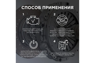 Промывка двигателя для всех типов транспортных средств WOG 335 мл