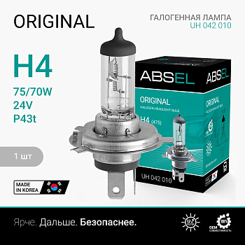 Лампа галогенная H4 P43t 24V 75/70W ORIGINAL