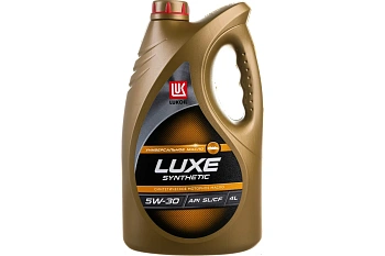 Моторное масло Лукойл ЛЮКС синтетическое SAE 5W-30, API SL/CF, 4 л