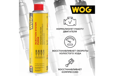 Промывка инжектора WOG бензинового двигателя безразборным методом, 800 мл